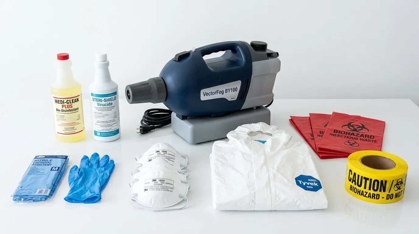 Professional biohazard remediation crew working in Apopka